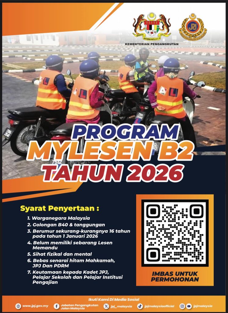 MyLesen B2 JPJ – Permohonan Lesen Percuma 2026