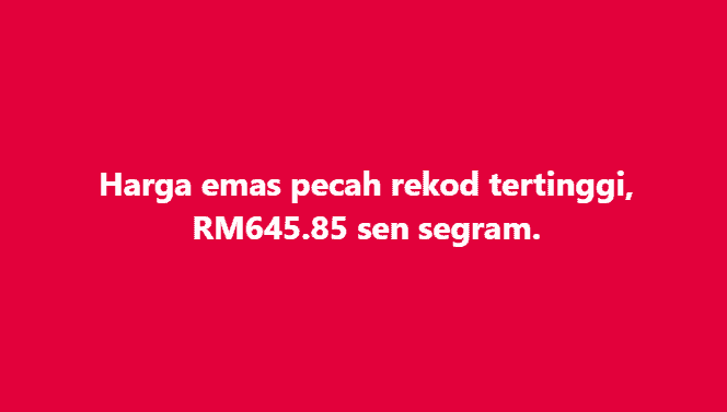 Harga Emas Hari Ini – Cara Semak Harga Emas