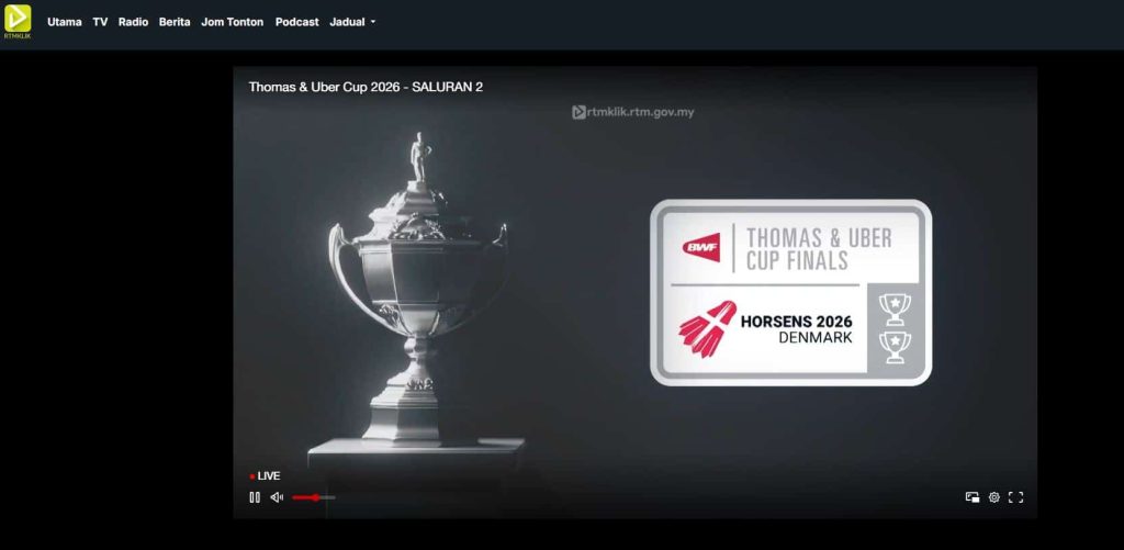 Piala Thomas 2026 [LIVE RTM] Jadual Team Malaysia