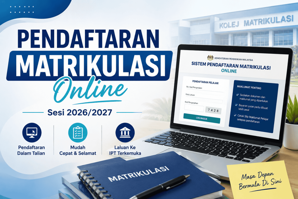 Pendaftaran Matrikulasi Online 2026/2027: Panduan Lengkap Pelajar Baharu