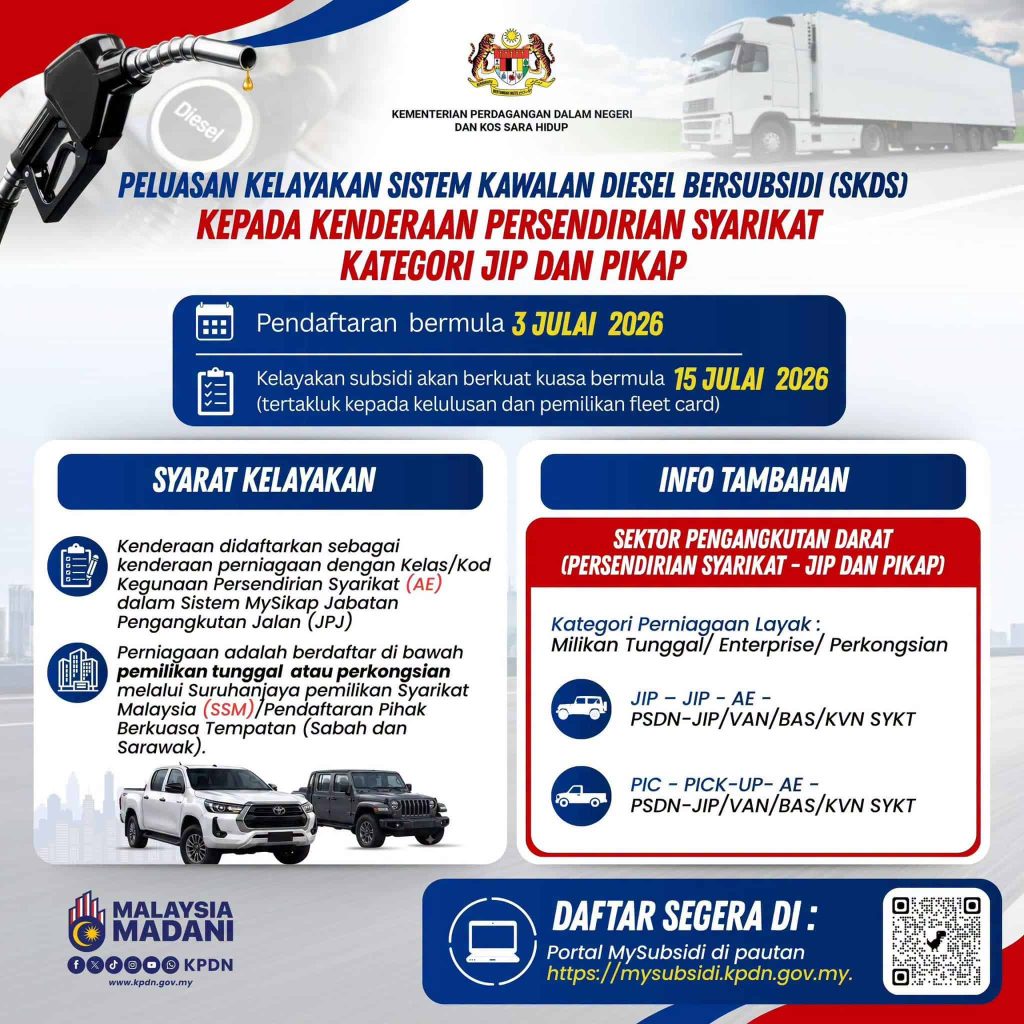 SKDS Boleh Diguna Mulai 15 Julai 2026