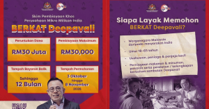 BERKAT Deepavali: Pembiayaan Perniagaan Sehingga RM30,000